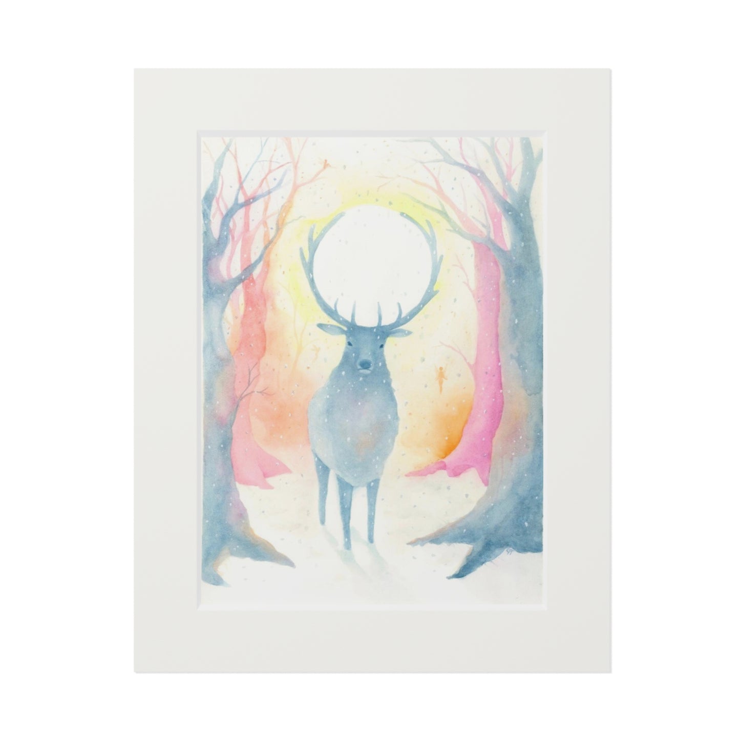 ‘Winter Solstice’, Watercolour Fine Art Prints (Passepartout Paper Frame)