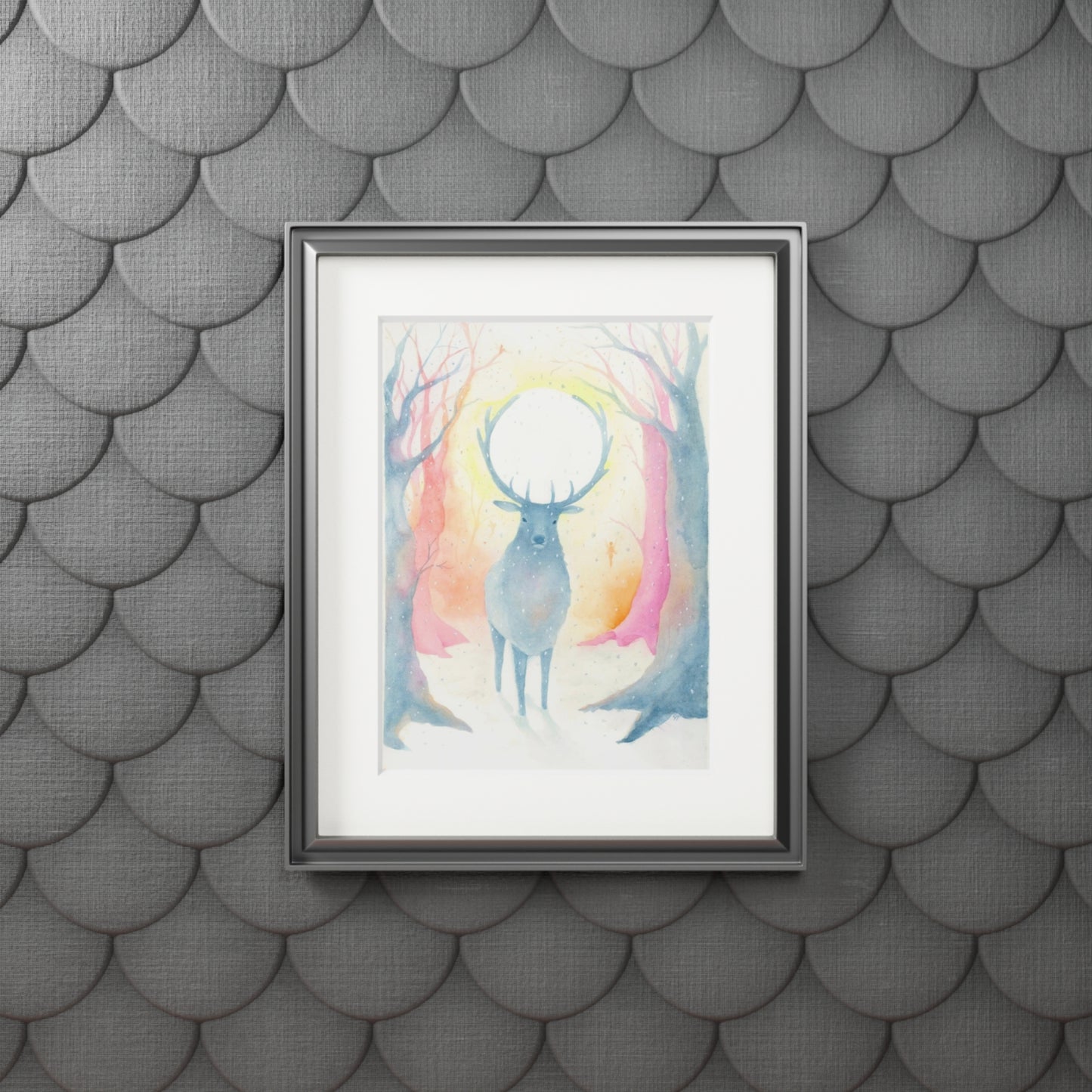 ‘Winter Solstice’, Watercolour Fine Art Prints (Passepartout Paper Frame)